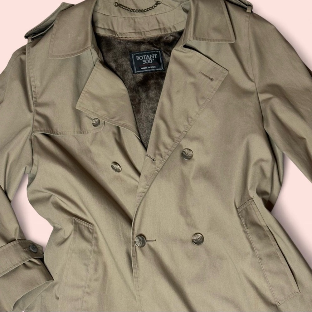 Classic Khaki Double-Breasted Trench Coat